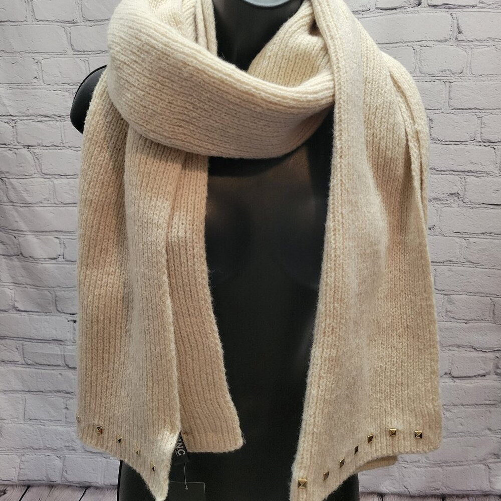 I.N.C. International Concepts Women's Studded Scarf- Oatmeal